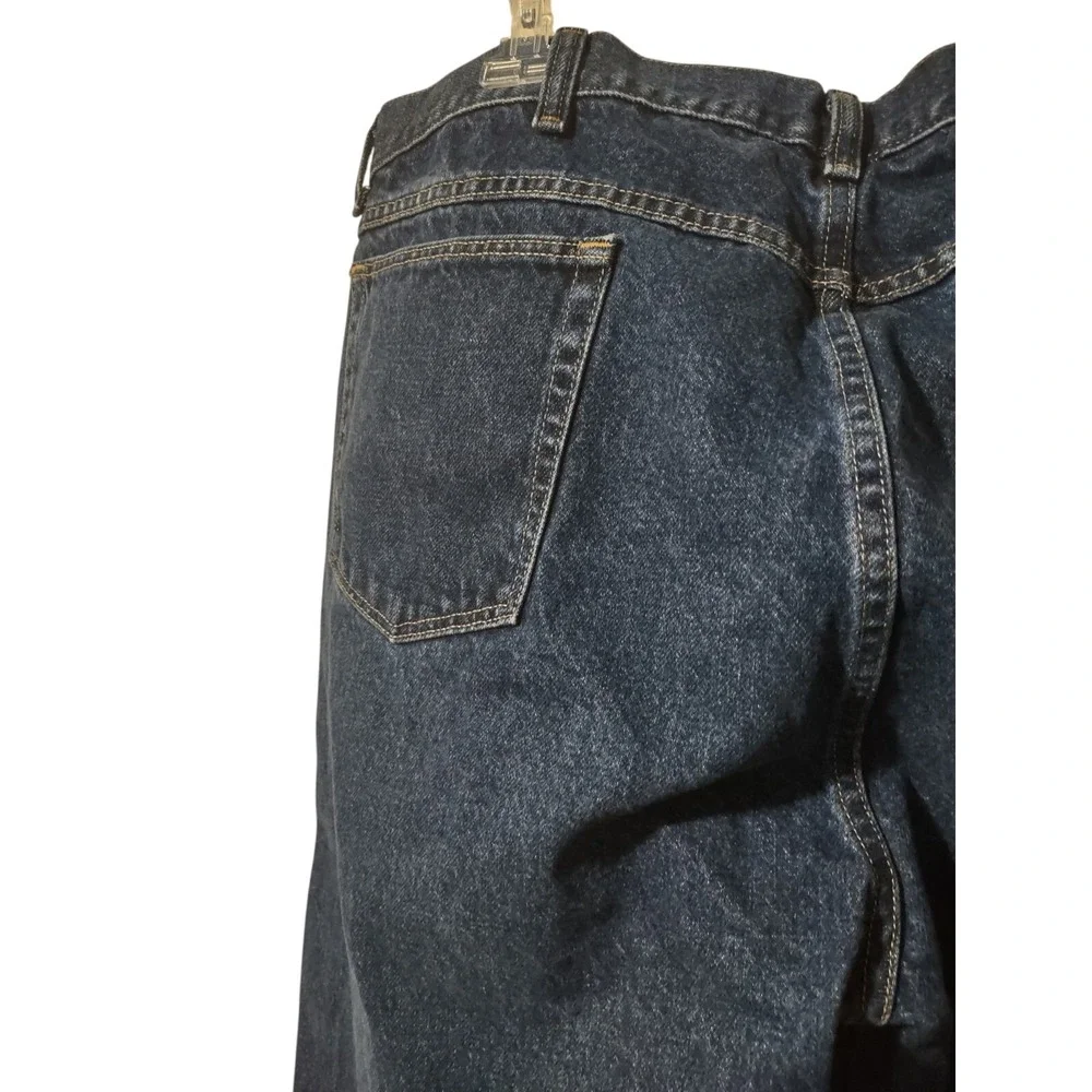 Wrangler Jeans Men's Size 42x30‎ Blue Straight Leg Denim Dark Wash 5 Pocket